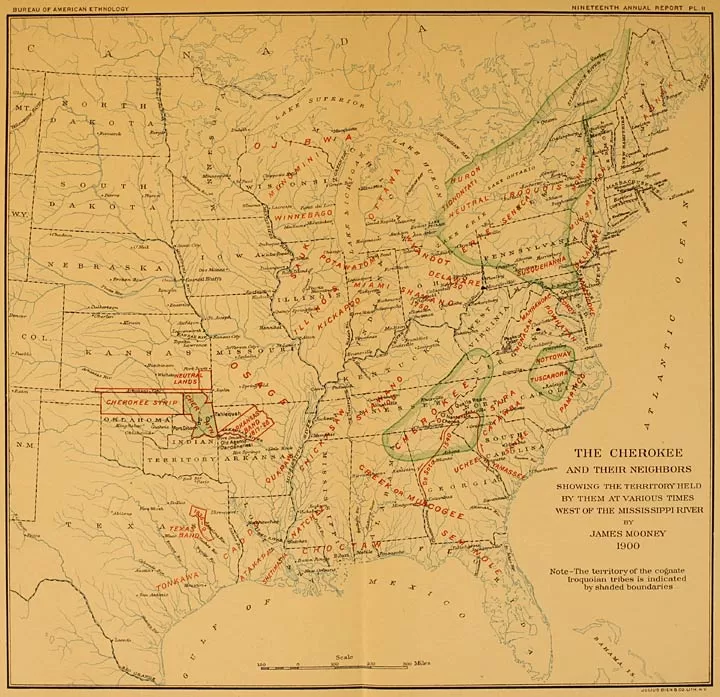 The Cherokee and Their Territories, James Mooney, 1900